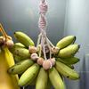 Cotton Rope Woven Hook Banana Hanger Hanging Fruit Hook Holder For Banana Display
