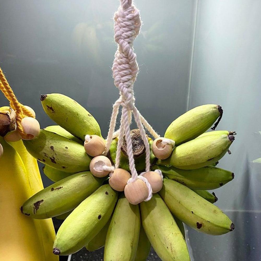 Cotton Rope Woven Hook Banana Hanger Hanging Fruit Hook Holder For Banana Display