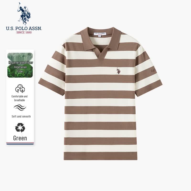 U.S. POLO ASSN. Men s Striped Knit Polo Shirt XL