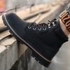 big size men fashion steel toe caps work safety boots original leather worker shoes cowboy platform security ankle botas protect