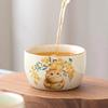 Plant Ash Happy Hanhan Cat Teacup Ceramic Household Master Cup Single Cup Tea Kung Fu Tea Set Gift Box Gift