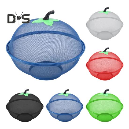 Fruit Bowl Vegetable Basket 24/28cm Metal Mesh Bowl for Washing Fruits Vegetables Snacks Tabletop Decorative Holder Kitchen Cafe Restaurant Home Use