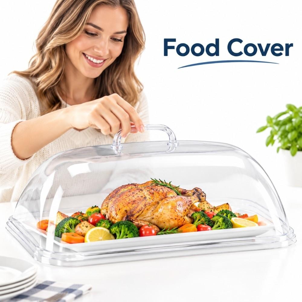 Rectangular Shape Food Pan Reusable Food Storage Container New Baking Tray Cover Home Baking
