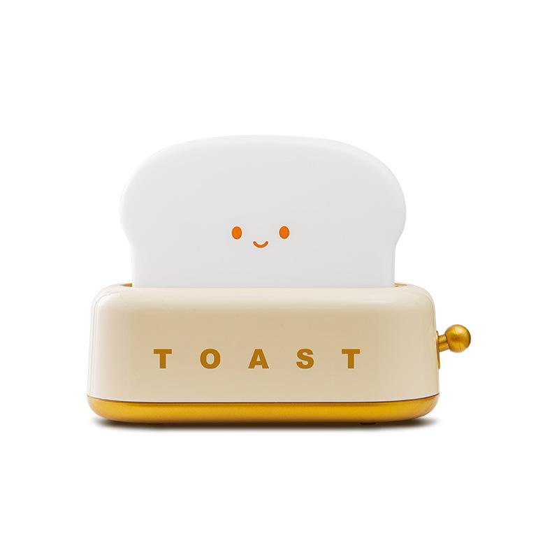 Comforting Milky Fluffy Bread-Shaped Night Light: Cute, Soothing, and Timed for Sleep.