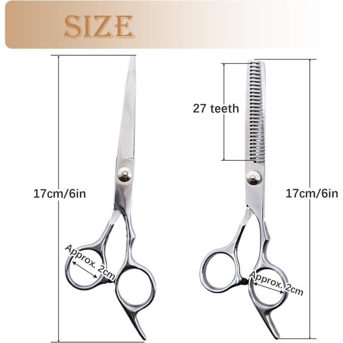 Hairdressing Scissors 2 Pcs, Hairdressing Scissors Set Flat Scissors and Serrated Scissors, Professional Hairdressing Scissors.[Z20]