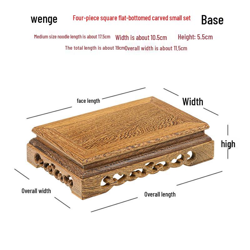 Solid Wood Display Base for Sculptures, Plants, or Ornaments