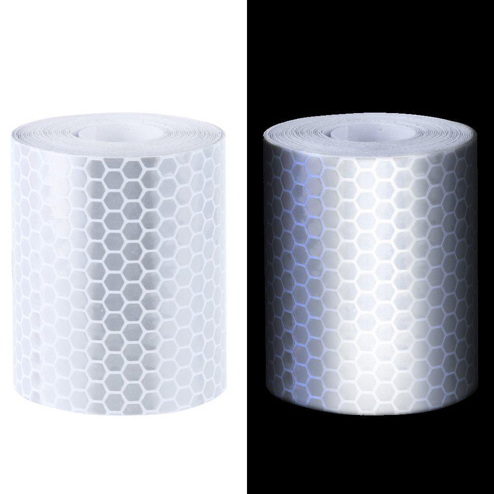 

5 см x 3 м Светоотражающая белая сотовая наклейка на кромку автомобиля для ночной безопасности белый