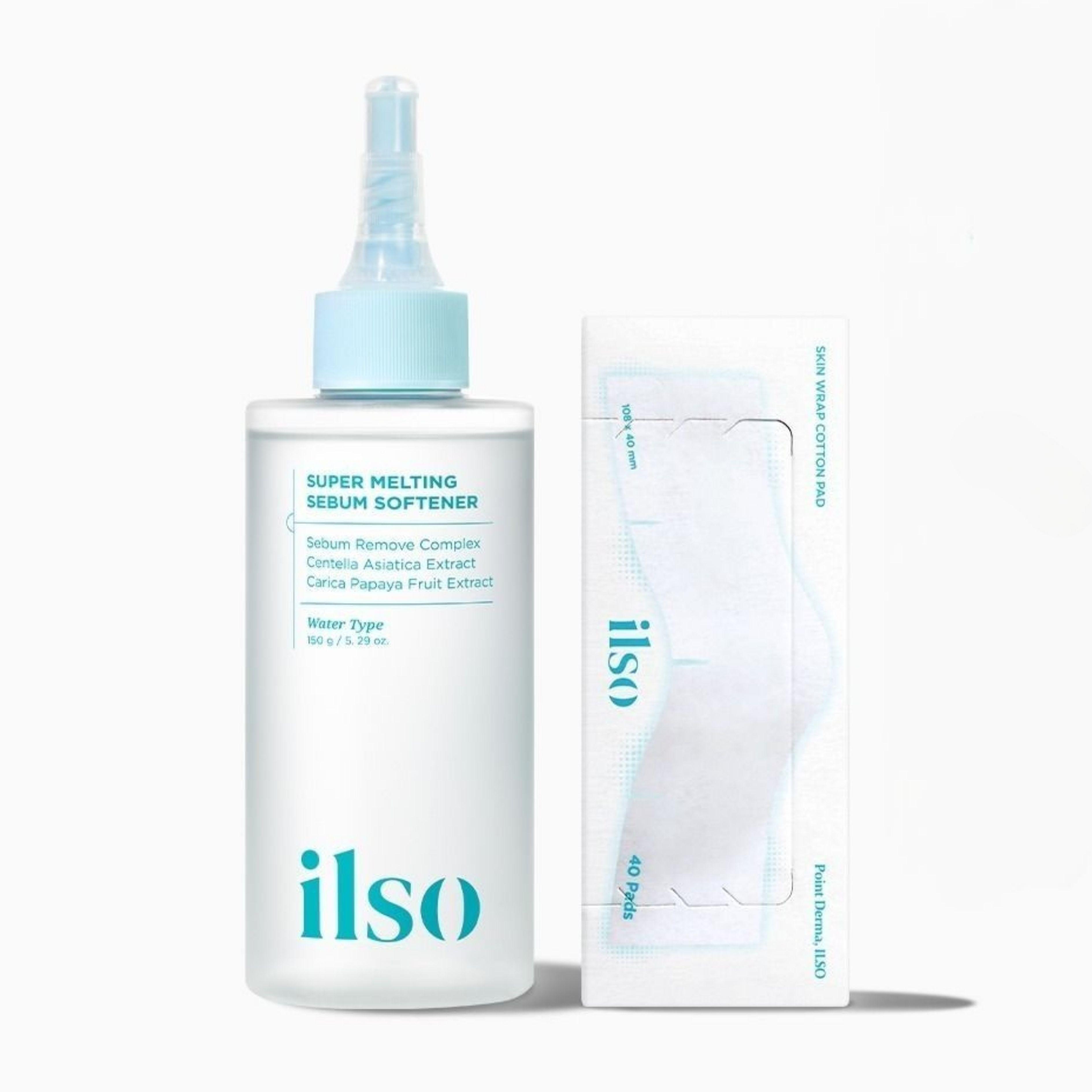 ilso Super Melting Sebum Softener with Cotton Pads Pore Care Set 150g + 40 Pads