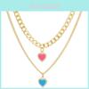 Trendy Gold Heart Necklace For Women Stylish Layered Design Perfect For Fashionable Outfits