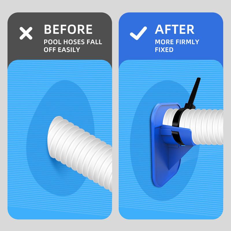 1 Set Pool Pipe Support Bracket, Anti-drop & Anti-bend Hose Holder, Easy Setup Accessory for Most Above-Ground Swimming Pools