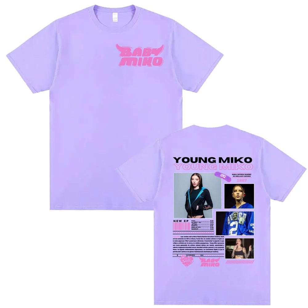 Singer Young Miko Baby Miko Album Tour Cover Tee Shirt Unisex Women Clothing Fashion Aesthetic T Shirts High Quality Casual Tshirt
