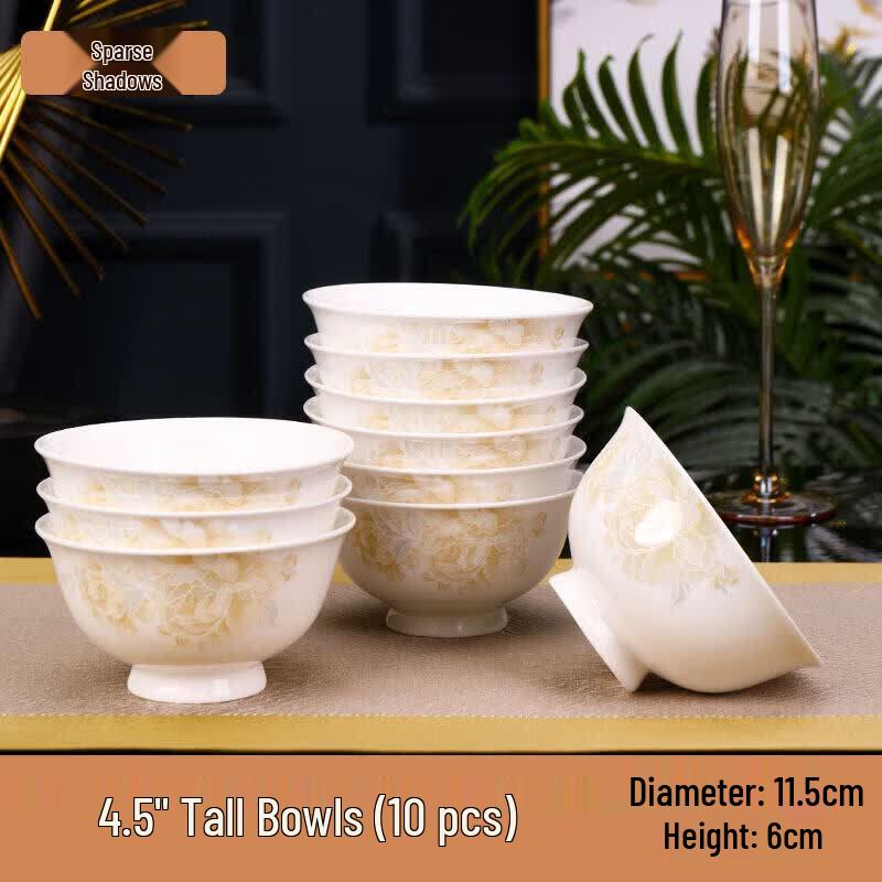 Qiwei Jingdezhen Ceramic High-Foot Rice Bowl