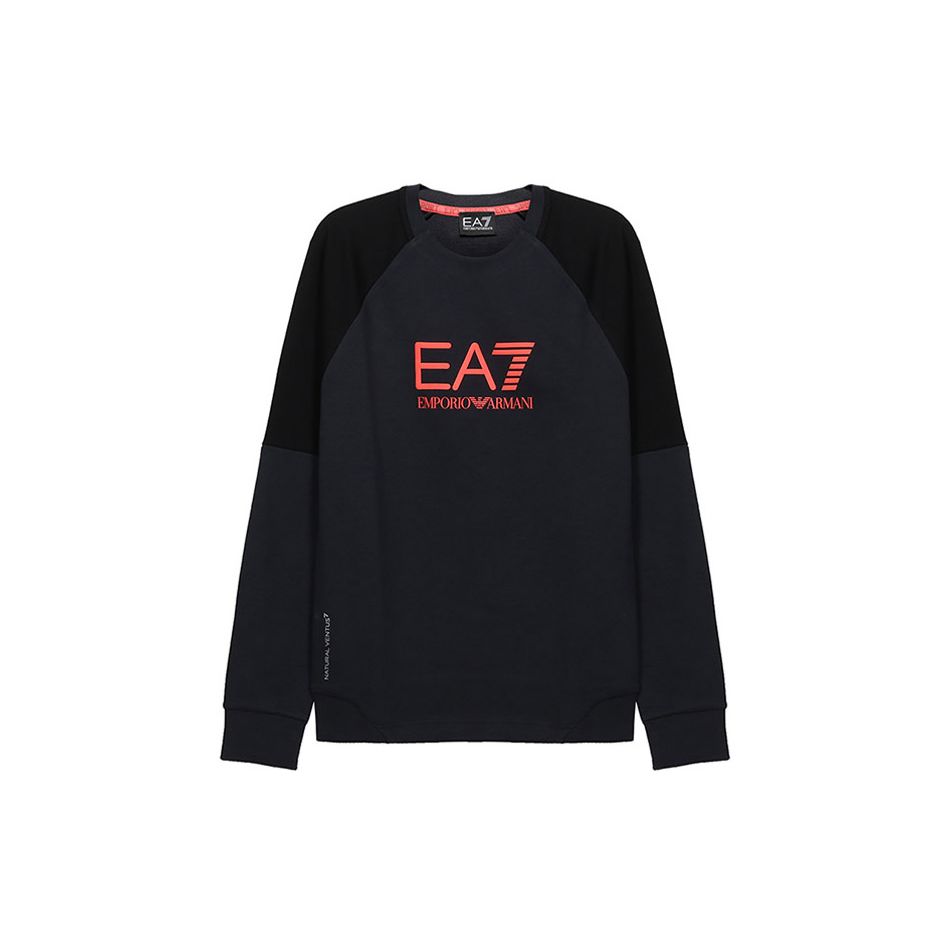 Emporio Armani Ventus7 Kleurblok Logo Ronde Hals Sweatshirt Heren sweatshirts Zwart 6KPM41-PJANZ-1578 L
