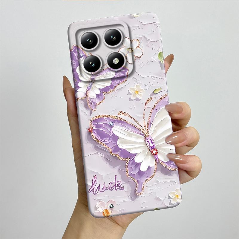 For Xiaomi 14T Pro Phone Case 14Tpro Soft Silicone TPU Sweet Painted Casing Cartoon Printed Shockproof Protective Back Cover