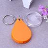 10X Lens Keychain Portable Plastic Handheld Magnifying Glass Solid Color with Cover for Reading Coins Hobby Travel with Key Ring