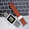 Suitable for Apple Watch with Nylon Braided Magnetic Buckle, Four Stripes, Two Color Nylon Watch Strap