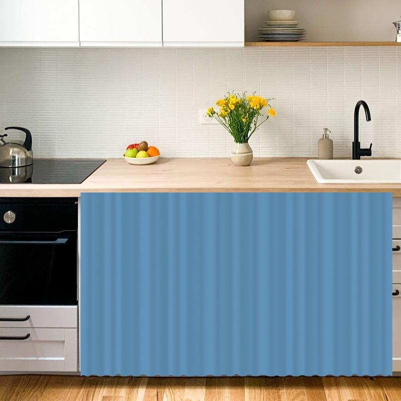 Ensfarvet skapgardin Kjøkkenhyllegardiner Dekorative skapdørgardiner Vindusgardin Skapdørbeskyttelse Hjemmedekor