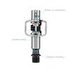 Crankbrothers Eggbeater 1 Silber Schwarz Pedale, (0296750001)