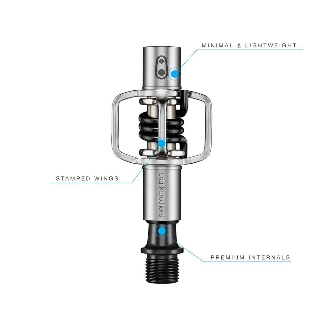 Crankbrothers Eggbeater 1 Silber Schwarz Pedale, (0296750001)