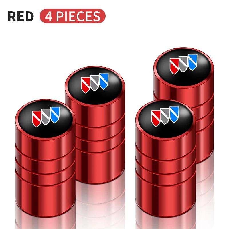 4Pcs Car Wheel Metal Valve Caps Auto Tire Air Stem Cover Bolt Cap For Buick Encore Lacrosse 2010-2020 2021 2022 Car Accessories