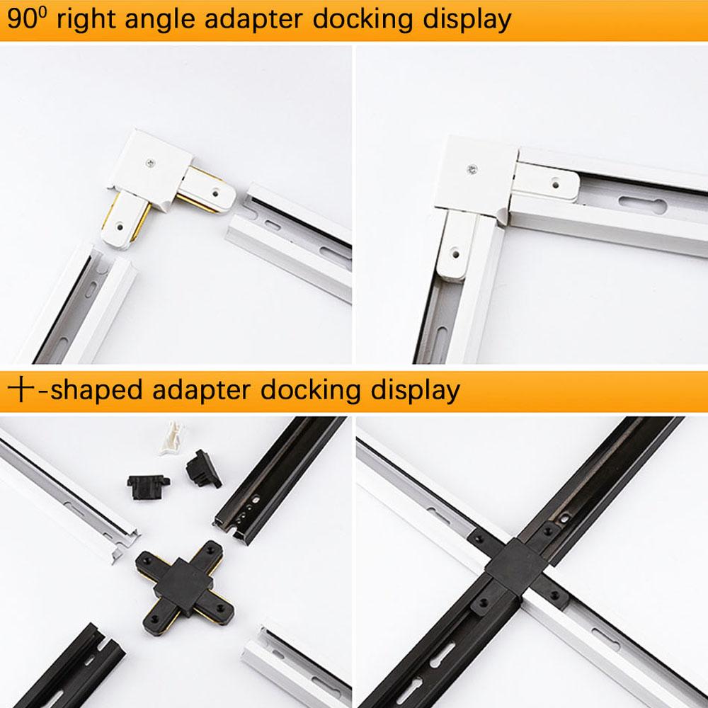 1pcs led Track light rail 50cm PVC white  black lead rail connectors rail 2 Wire bracket accessories