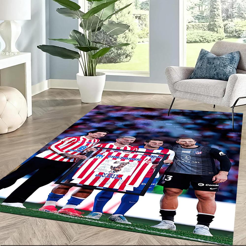Atletico Madrid Area Rug Perfect For Study Room Balcony Foyer Dormitory Antislip Rug Office Home Decor Perfect Gift For Womenmen