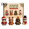Sauberes, schmutzfreies Bastel-3D-Perlen-DIY-Set, Lebensechtes Weihnachtstier-Perlen-Set, Kreatives DIY-Kunst- und Bastelset, Handgefertigtes, Einfaches Stickset für