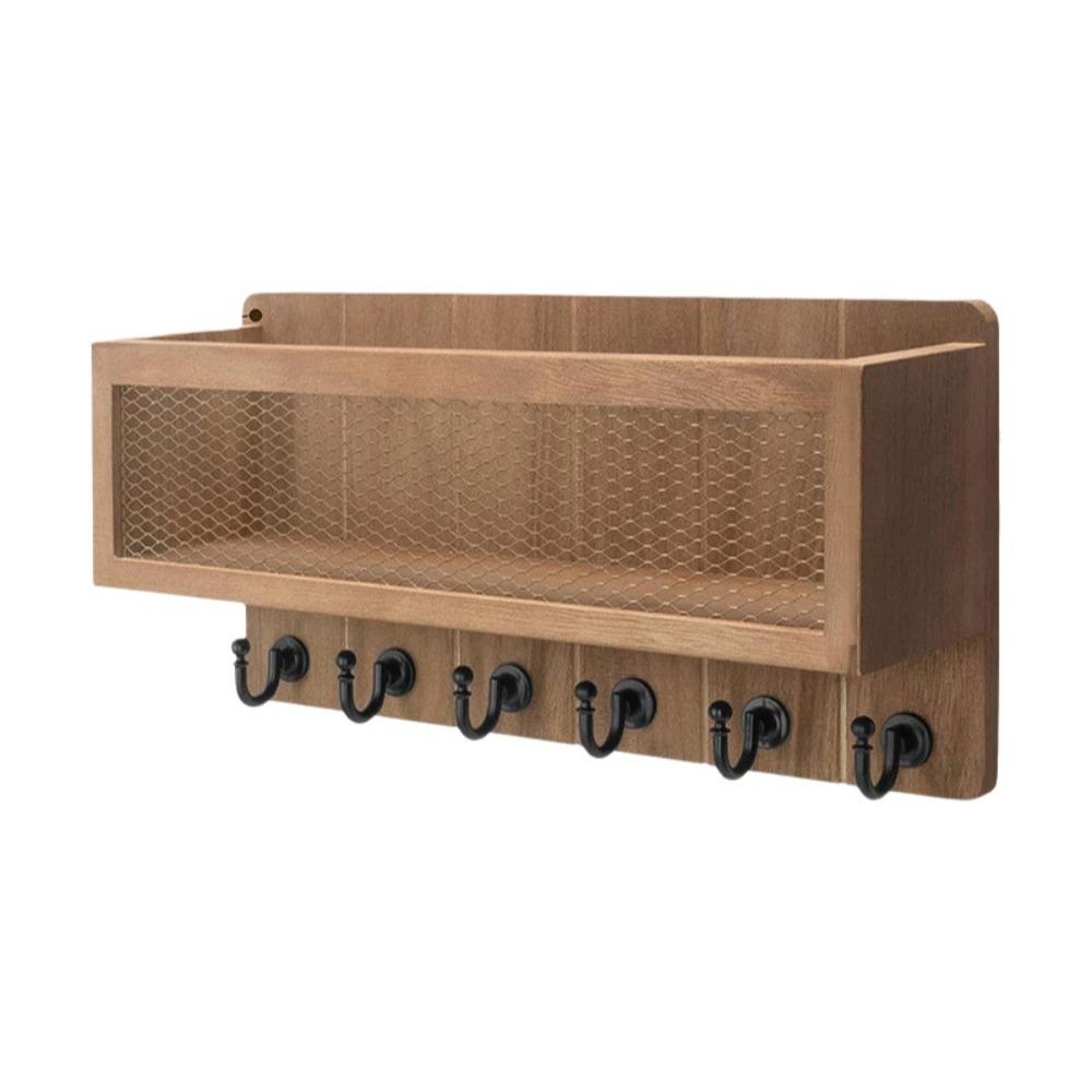 Vintage Key Rack Wall Mounted Storage Shelf Multifunctional Wall Rack  Home Organization