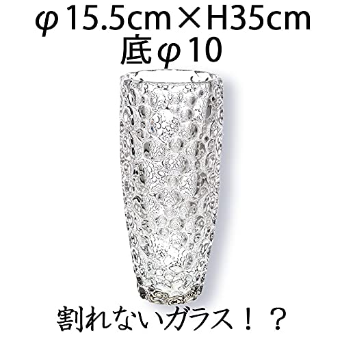 FOYER Unbreakable Vase, Polycarbonate, Stylish, Large, 35 cm Tall, 15.5 cm Wide, Product Number 2300069