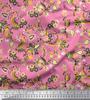 Soimoi Japan Crepe Satin Fabric Leaves & Floral Artistic Decor Fabric Printed Metre 42 Inch