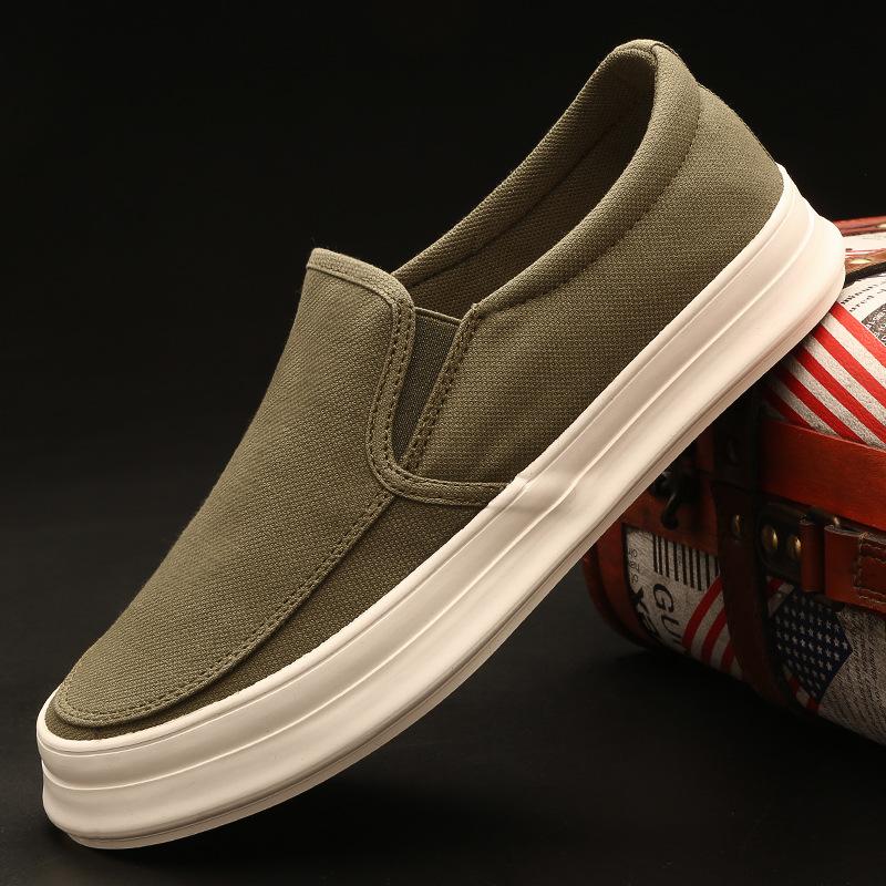 Fashion Autumn Men Casual Canvas Shoes 2025 New Breathable Soft Slip-On Leisure Men Loafer Sneakers Comfort Low-top Sneakers Footwear