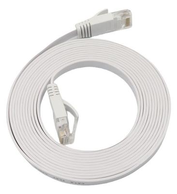 UTP Cat6A Network Cable 10M White Flat LSZH Microconnect