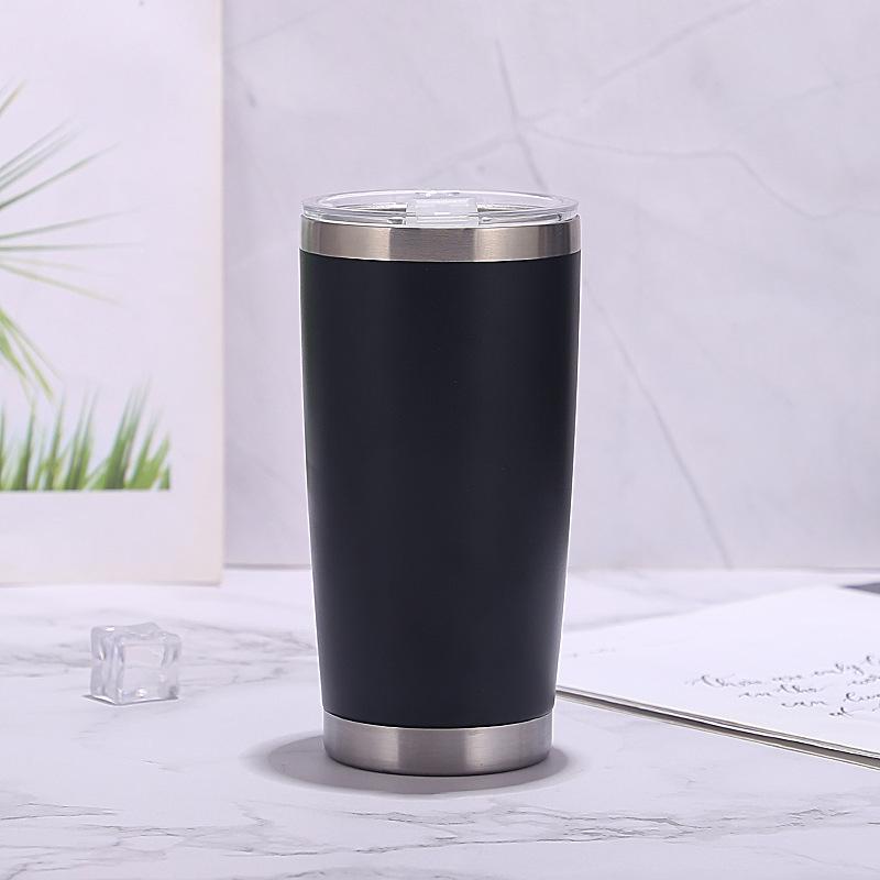 20oz Outdoor 304 Stainless Steel Beer Tumbler for Cars, Without Straw