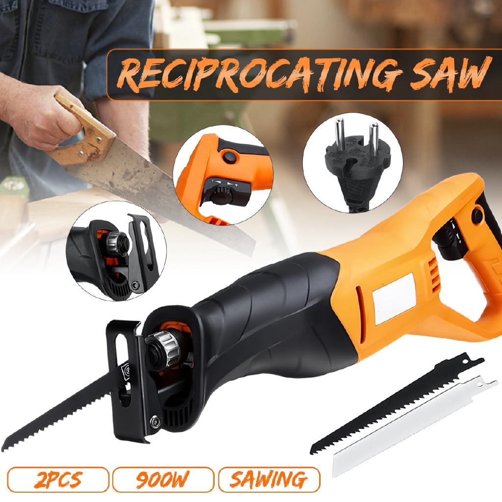 900W Electric Saw Reciprocating Saw for Wood Metal Plasitic Pipe Cutting Power Saw Tool With 2PCS Saw Blades