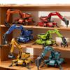 1/50 Modelo de Caminhão Escavadeira Trator Brinquedo Deslizante Diecast Engenharia Veículo de Deformação Coleção Brinquedos de Exibição Para Meninos Meninas