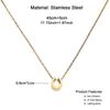 Collier Pendentif en Acier Inoxydable Style Coréen en Forme de U avec Fermoir Mousqueton Chaîne Réglable - Cadeau de Noël