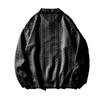 Men's Winter Half Zipper Solid Color Casual Tops Long Sleeve Round Neck Sweatshirt