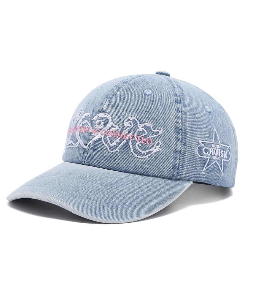 CAVISH Washed Denim Emb Ball Cap Blue(Cv2Fsuab22A)