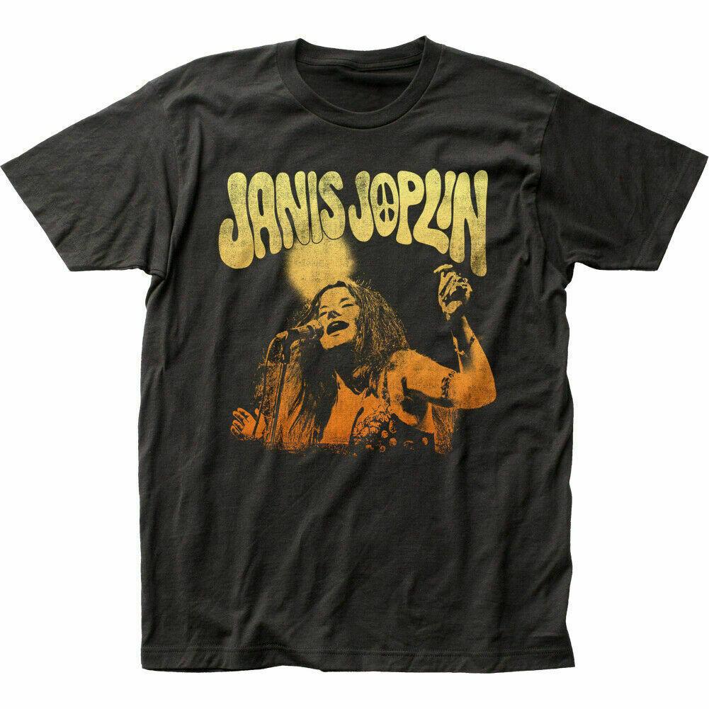 Janis Joplin Live T Shirt Mens Licensed Rock N Roll Music Band Tee New Black S