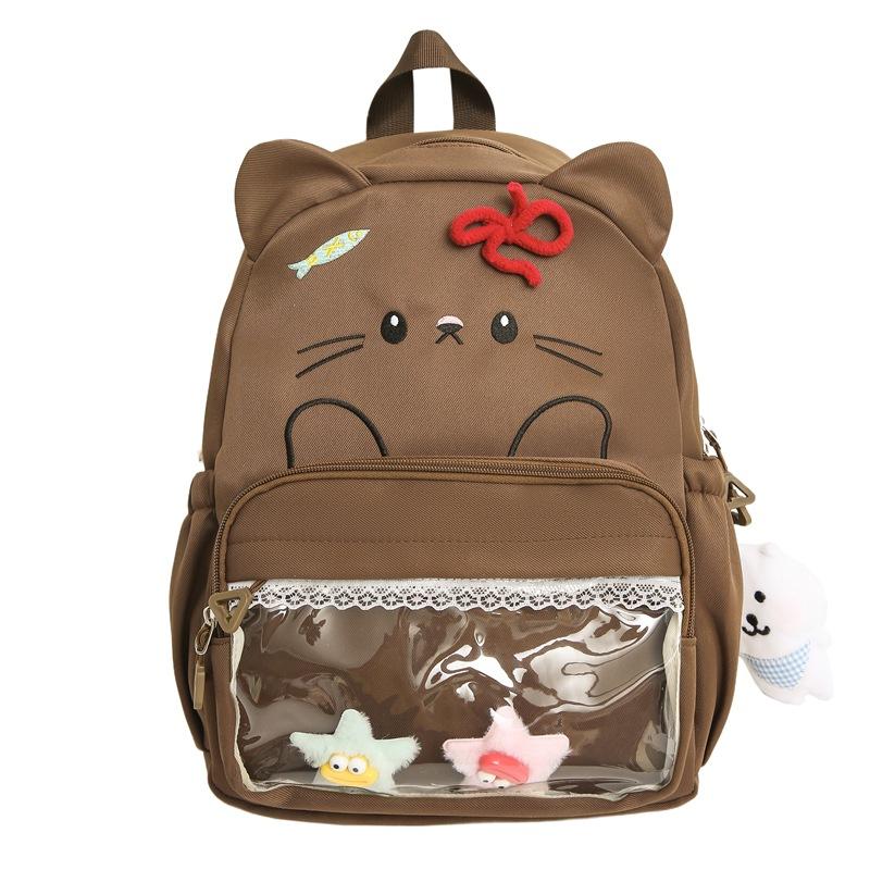 New High-value Fresh and Cute Animal Pain Bag Schoolbag Casual Simple and Light Commuting Versatile Backpack
