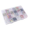 24 Types Letter Beads Set Bracelet Making Colorful Alphabet Letter Beads with Elastic Cord for Jewer