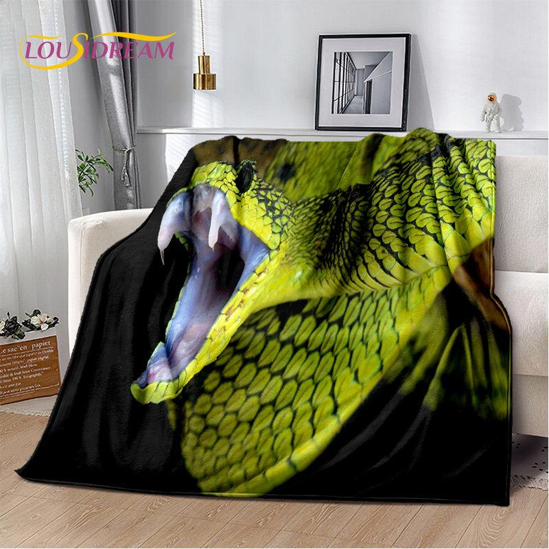 Gothic Horrible Snake Serpent Soft Plush Blanket,Flannel Blanket Throw Blanket for Living Room Bedroom Bed Sofa Picnic Cover Kid