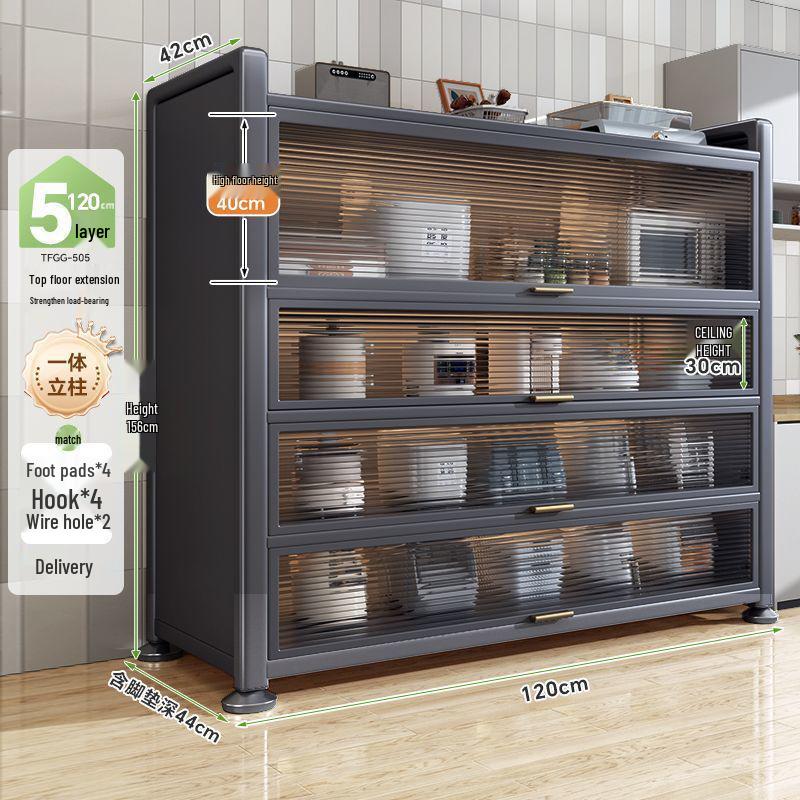 Étagère de Rangement Multifonctionnelle sur Pied et Buffet de Cuisine