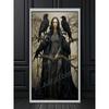 Gothic Dark Fantasy Wall Art  Crow Witch Retro Posters for Living Room  Halloween Horror Canvas Painting Print  Home Decor