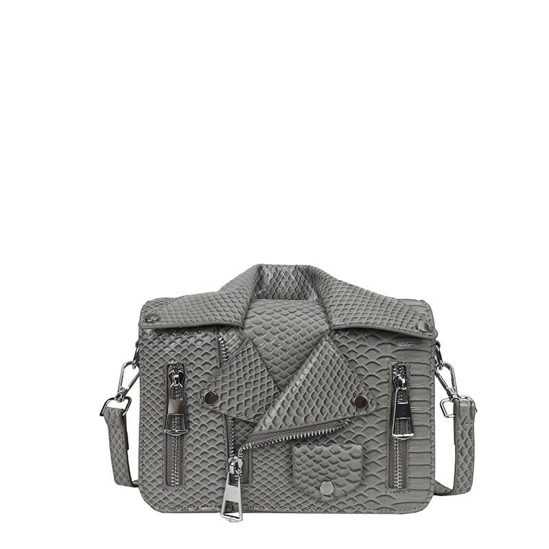 

Bags, personalized clothes, bags, women s 2025 new Korean version fashion rivets, net red one-shoulder, cross-body small square bag сірий колір