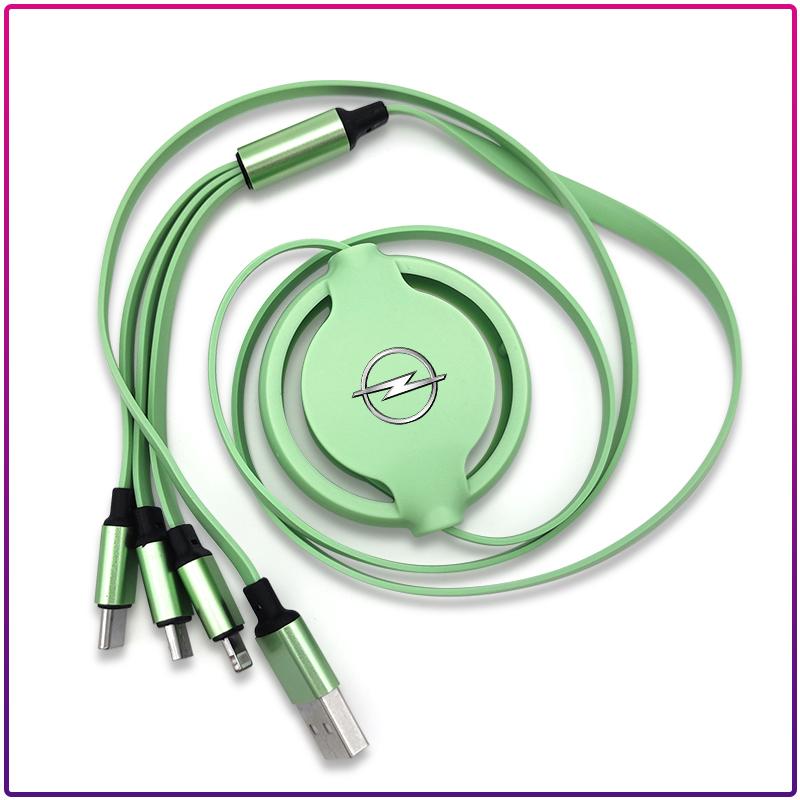 Car Mounted Telescopic Three In One Mobile Phone Charger For Opel Astra H G Corsa Insignia Astra Antara Meriva Zafira Interior