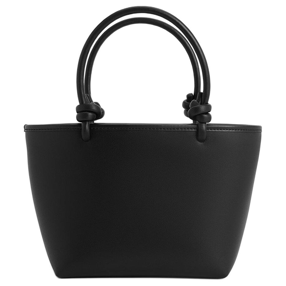 Charles & Keith Knot PU Basket Tote Bag Women tote bags Taupe CK2-30271346