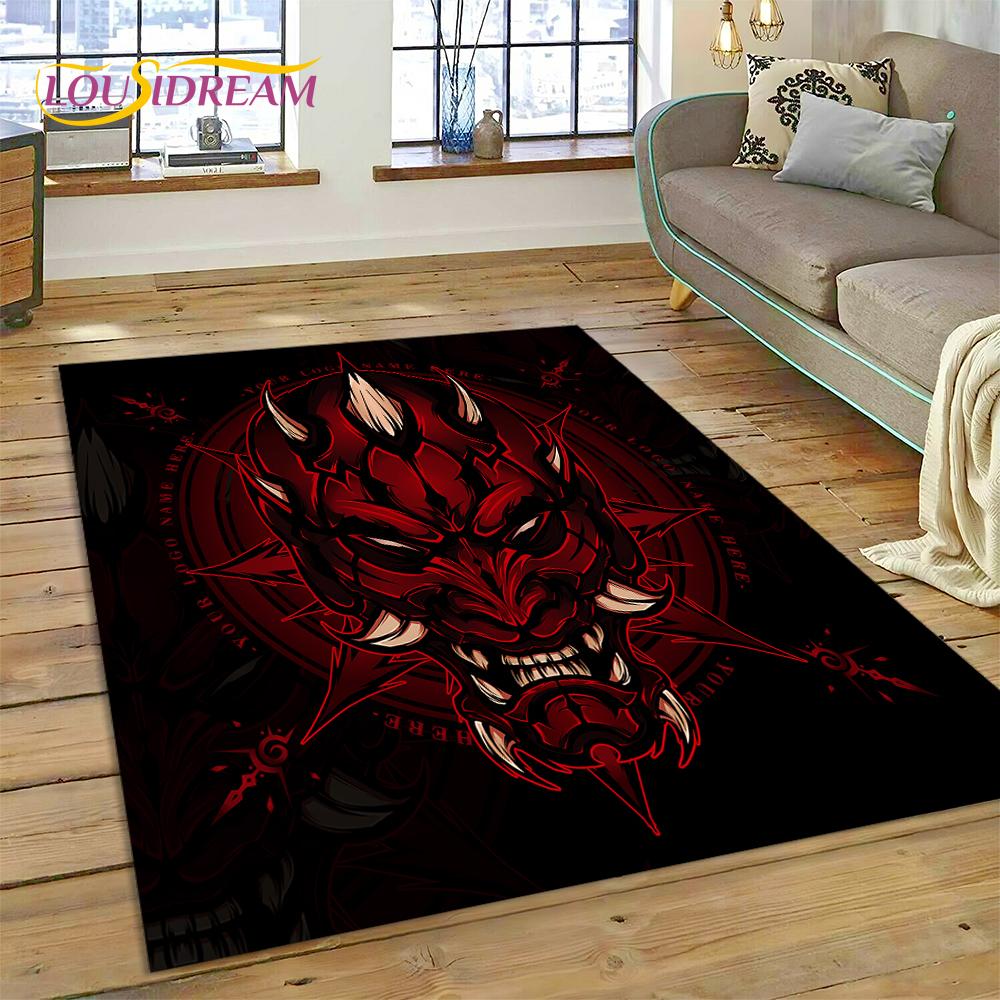Gothic Horror Monsters Demon Ghost Carpet Rug for Bedroom Living Room Home Sofa Decoration,Children Game Large Decor Floor Mat