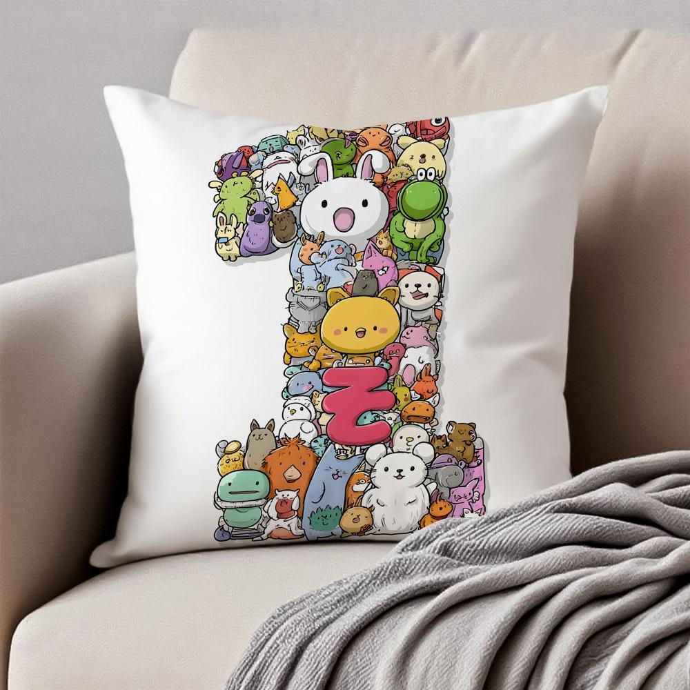 

Creative Digital Design Artwork Cushion Cover Pillowcase Antidustmite Invisible Zipper Short Plush Sofa Cushion 30X30cm