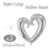 36 Zoll Haken-Liebe Aluminiumfolienballon Herzförmiger Aluminiumfolienballon Valentinstag Jubiläum Geburtstag Dekoration